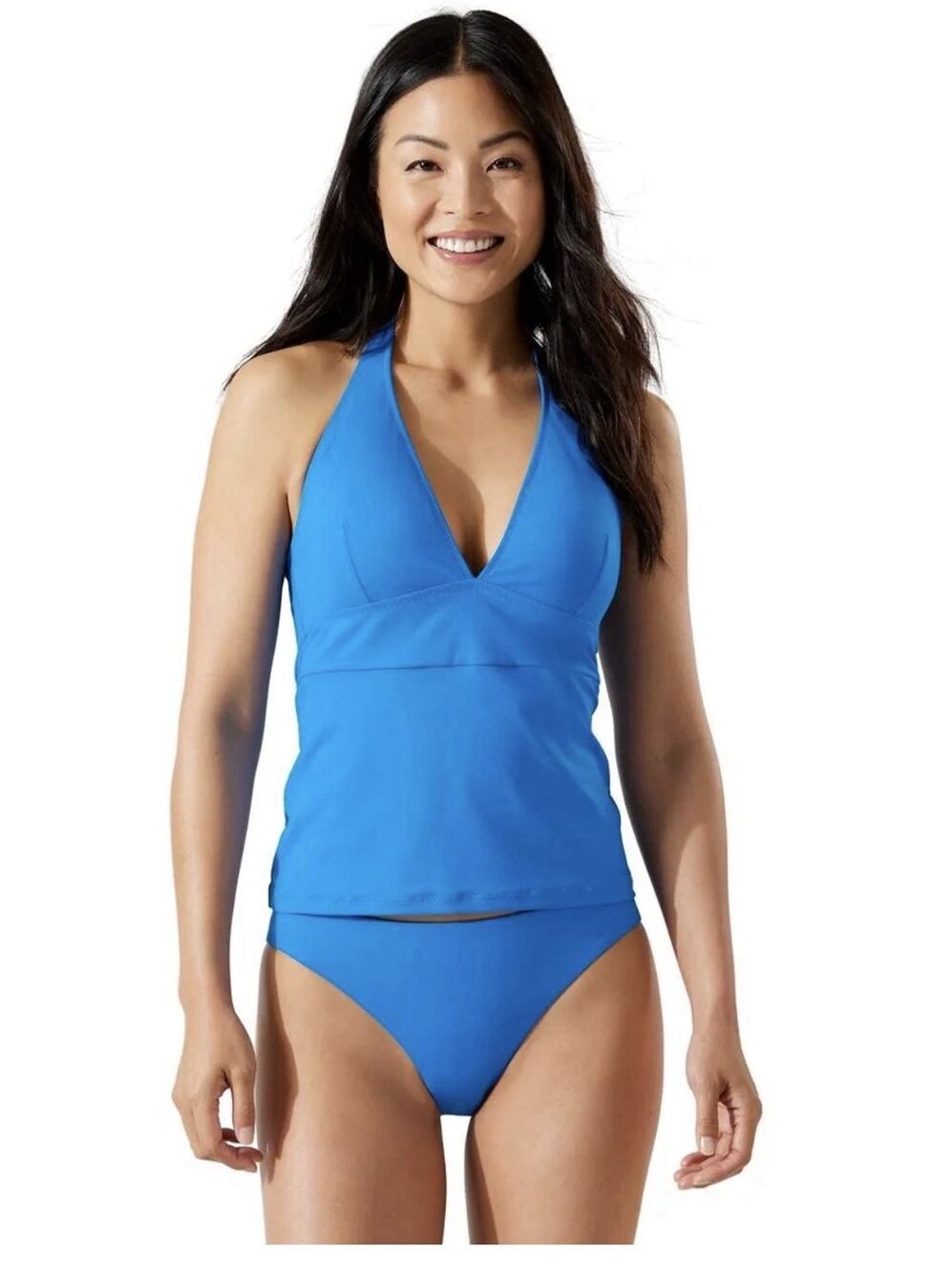 Tommy Bahama Palm Modern Halter Tankini Size XS Blue $79.50 Retail NWT